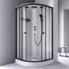 Душевая кабина Am.Pm X-Joy W94C-401-100BT 100x100, 1/4 круга, профиль матовый черный, стекло прозрачное фото 3