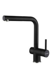 Смеситель для кухни Paulmark Dosse Do214418-AN с гибким изливом, антрацит