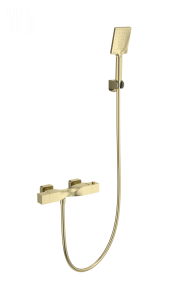 Смеситель для душа Wonzon & Woghand WW-B2025-A-BG с термостатом, брашированное золото