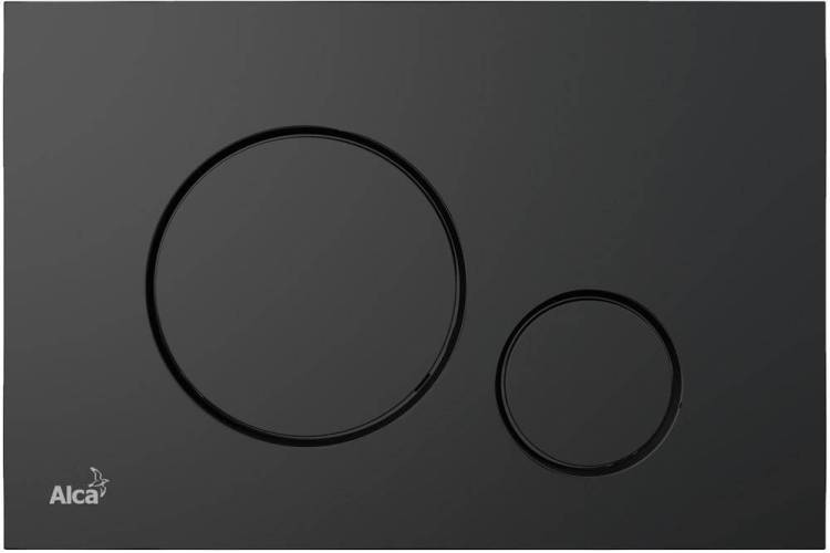 Кнопка смыва AlcaPlast THIN M678 черный матовый