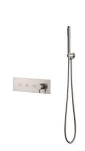 Смеситель для ванны и душа Boheme Fusion 130-SYS-NB с ручным душем, Nickel Brush