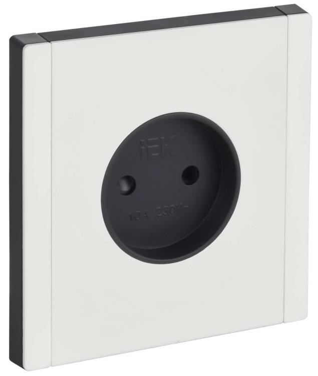 Розетка 1-местная с защитными шторками IEK Forte&Piano FP-R13-10-M-K01 белый