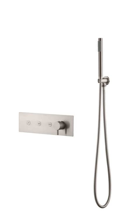 Смеситель для ванны и душа Boheme Fusion 130-SYS-NB с ручным душем, Nickel Brush