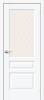 Межкомнатная дверь Bravo Неоклассик-35 полотно White Silk, стекло White Сrystal 600x2000