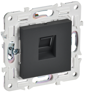 Розетка компьютерная RJ45 IEK Skandy SK-K10-2-K53 графит