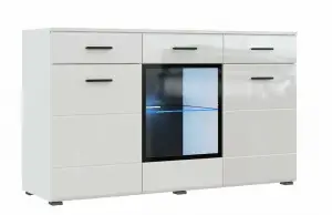 Комод НК-Мебель Gloss КМ-150 Белый/Белый глянец 71373117
