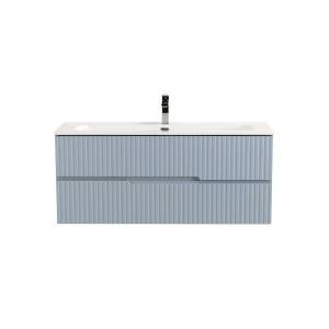 Тумба с раковиной Cezares Duet-N 120 голубой жемчужный, раковина CZR-8073-120