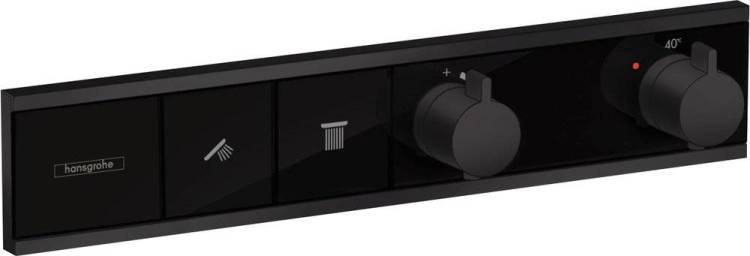 Термостатический смеситель Hansgrohe RainSelect 15380670 для ванны, матовый черный