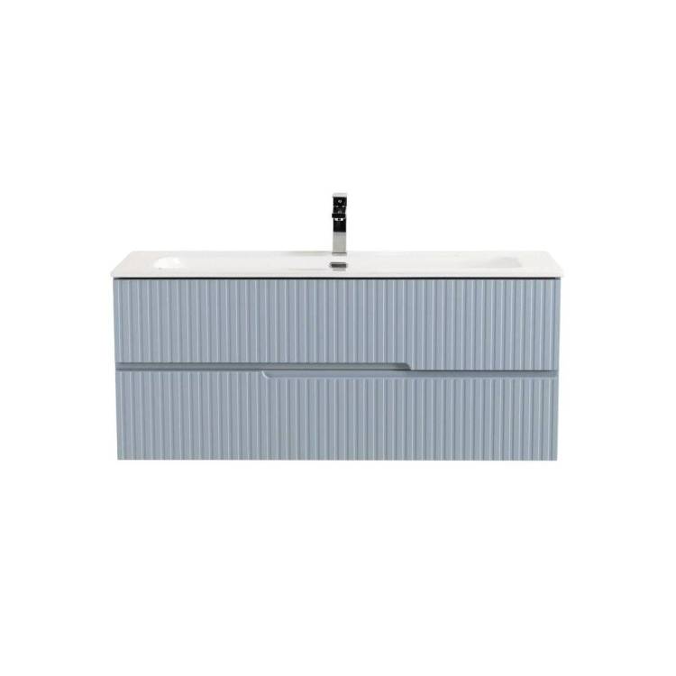 Тумба с раковиной Cezares Duet-N 120 голубой жемчужный, раковина CZR-8073-120