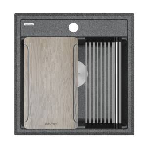 Мойка кухонная Paulmark Stepia-Multi Sink 50 PM185051-DG графит, 51x50