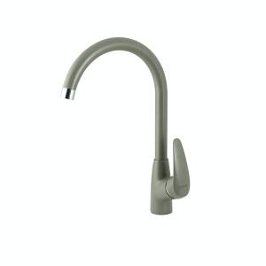 Смеситель для кухни Lemark Linara LM0405PGS с высоким поворотным изливом Серый шелк