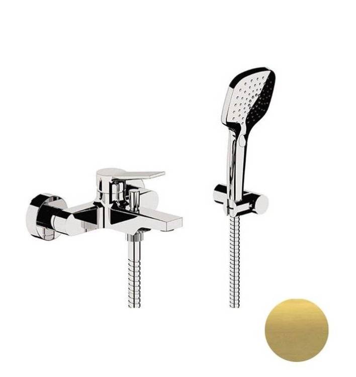 Смеситель для ванны Remer Slash & Dot SL02BG золото брашированное