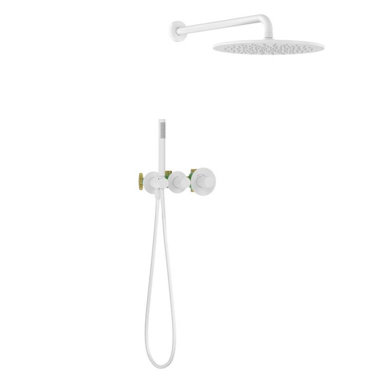 Душевая система Timo Saona SX-2359/16SM с термостатом, белый матовый