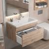 Тумба с раковиной Uperwood Eva подвесная, выдвижной ящик, крафт табачный, 60 см фото 8