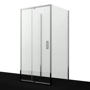 Душевой уголок Wasserkraft Berkel (Беркель) 48P42 профиль хром, стекло прозрачное, 100x100x200
