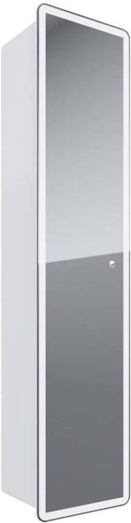 Шкаф-пенал с зеркалом Dreja Point 40 c подсветкой белый/универсальный