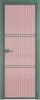 Межкомнатная дверь Profil Doors 3 AX цвет профиля Зеленый воск, стекло безопасное 6 мм мору розовое 700x2000