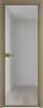 Межкомнатная дверь Profil Doors 1 AX цвет профиля Шампань, стекло безопасное 6 мм матовое 600x2000