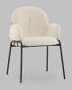Стул Stool Group Моллек AV 338-F01-9005 молочный, букле, с подлокотниками фото 2