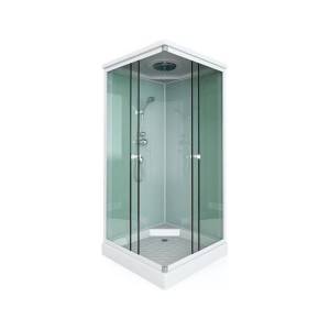 Душевая кабина Arcus Style S-41 90x90x210, двери - матовые фактурные, задние стекла - белые матовые