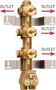 Скрытая часть Bossini HP 4 Outlets Z030271000 на 4 потребителя