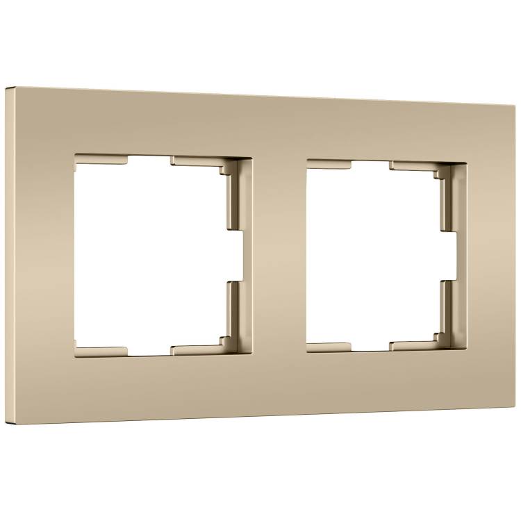 Рамка 2-постовая Werkel Slab W0022911 шампань софт