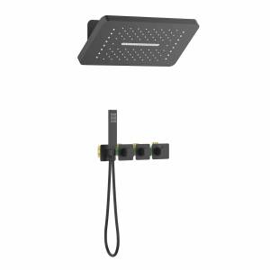 Душевая система Timo Petruma SX-5249/03SM с термостатом, черный матовый
