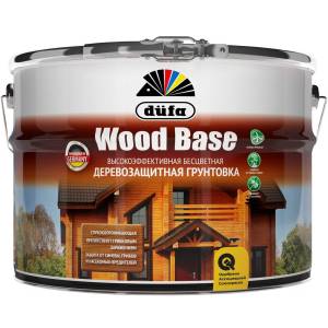 Грунт для защиты древесины Dufa Wood Base с биоцидом бесцветная 1 л