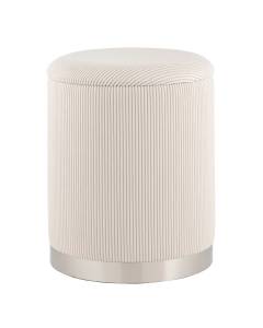 Пуф Stool Group Эмили 19A205CG-2 молочный, вельвет, с ящиком