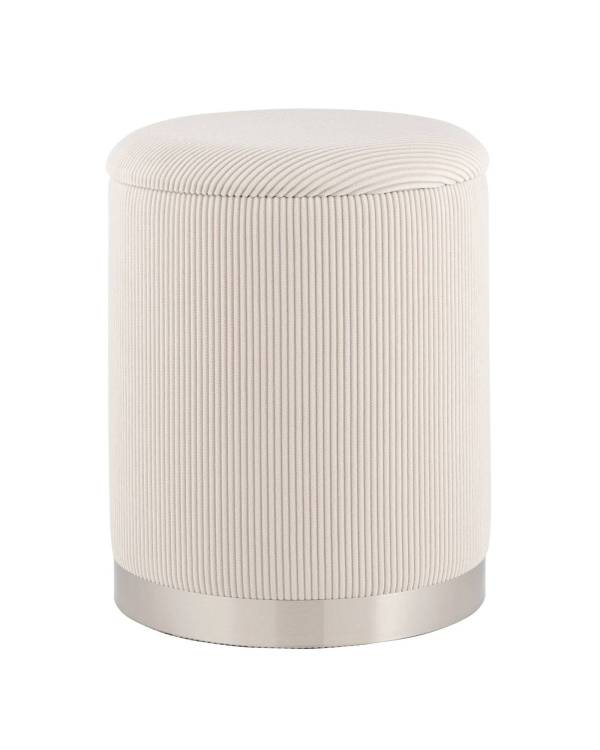 Пуф Stool Group Эмили 19A205CG-2 молочный, вельвет, с ящиком