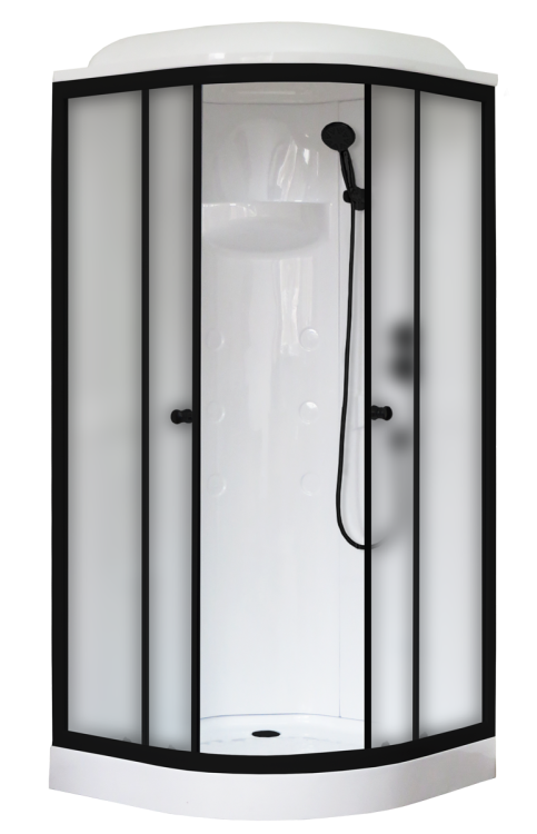 Душевая кабина Royal Bath HK RB90HK1-M-BL профиль черный, стекло матовое, 90x90x217