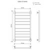 Полотенцесушитель электрический Ника Step-3 100/50 RAL9016 правый тэн, белый матовый фото 2