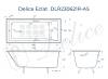 Чугунная ванна Delice Eclat DLR230621R-AS 170x70, с отверстиями под ручки, без ножек фото 9