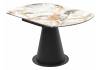 Стол Woodville Teramo 589754 gloss grand jade solid ceramic/бронзовый 90(135)x135x76 фото 3