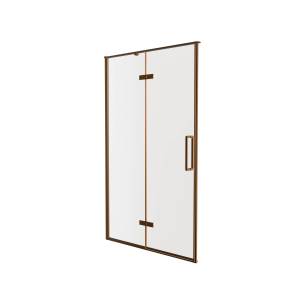 Душевая дверь Knotlor Контур HDIP120CG0RB профиль бронза, стекло прозрачное, 120x4x200