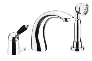 Смеситель на борт ванны Fiore Imperial Black 89CR5105 хром