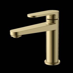 Смеситель для раковины AQUAme Novara AQM6910BG золото шлифованное