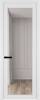 Межкомнатная дверь Profil Doors 1 AGP цвет профиля Вайт, стекло безопасное 6 мм ромб серебро 600x2000