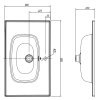Раковина Arrow AP31008F белая глянцевая, 80x48 фото 2
