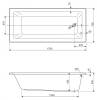 Акриловая ванна Cezares Plane Solo Mini 170x75, белая фото 3