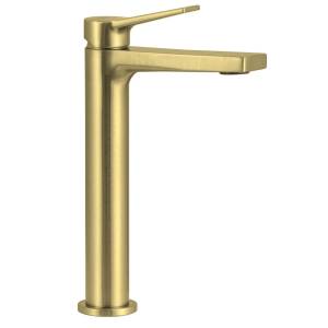Смеситель для раковины Remer Slash & Dot SL11LBG золото брашированное