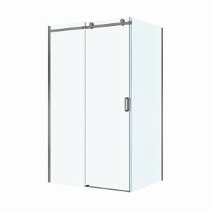 Душевой уголок BelBagno SOFT_CLOSE-2-AH-1-120/80-C-GM профиль оружейная сталь, стекло прозрачное, 120x80x200