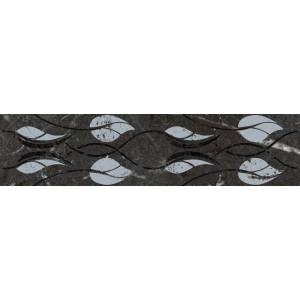 Бордюр Kerama Marazzi Тубкаль KMB3STA003BR Черный Глянцевый Обрезной 7.2x30