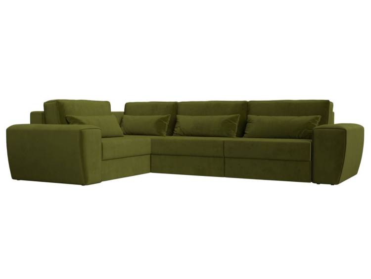 Диван угловой Лига Диванов Лига-008 Long 118745L зеленый, левый