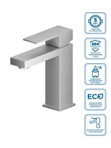 Смеситель для раковины BelBagno KRAFT-LVM-IN-W0 сатин