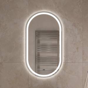 Зеркало Equil Астер (Aster) zkASTER45-14 с подсветкой, белый, 45x80 см