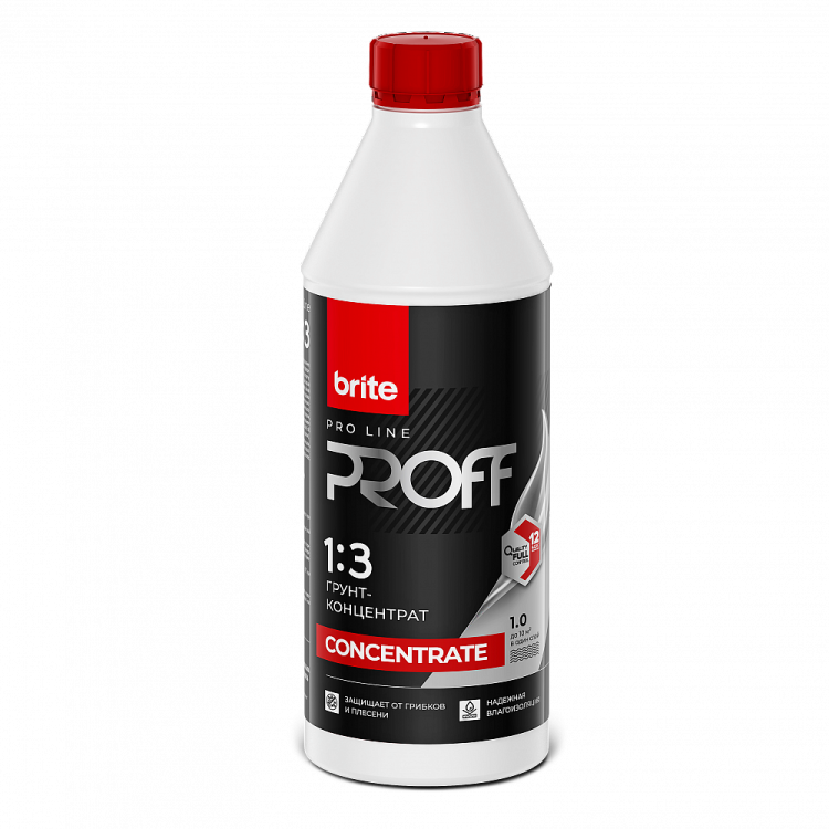Грунт-концентрат влагозащитный 1:3 Brite Pro Line Proff Concentrate 0.9 л