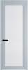 Межкомнатная дверь Profil Doors 1 AGP цвет профиля Серебро, стекло безопасное 6 мм мору белый 800x2000