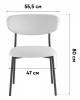 Стул обеденный Stool Group Ayla DX-2547X QY004-10 X2 бежево-зеленый кремовые ножки 2 шт. фото 7