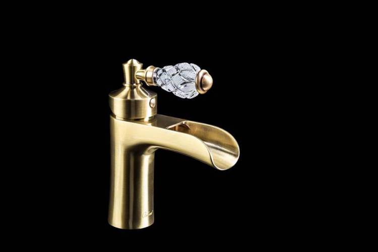 Смеситель для раковины Boheme Vogue Crystal 201-CRST бронза